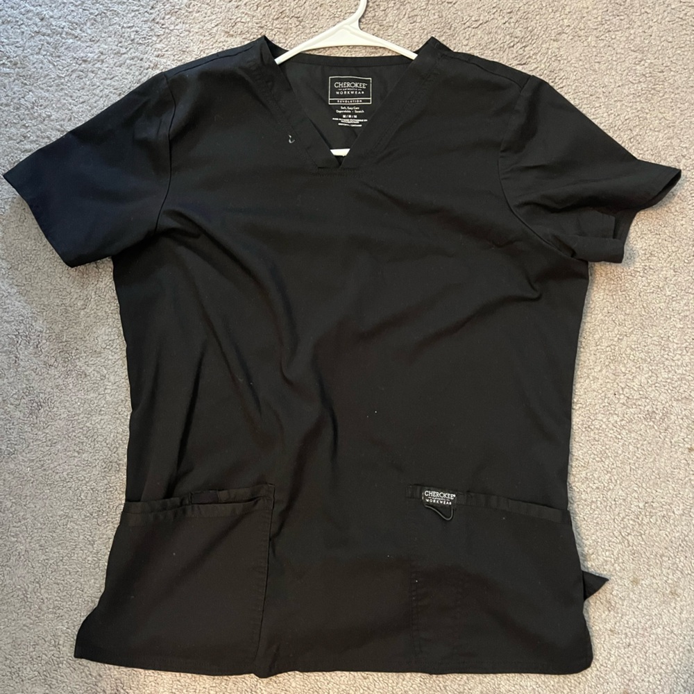 CHEROKEE black womens scrub top